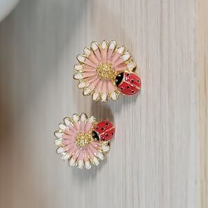 LADYBUG DAISY BLOSSOM EARRINGS